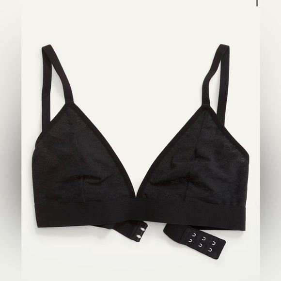 🆕 Old Navy Women’s Floral Mesh Bralette Top Bralette Bra Black XL 38DD 40D 40DD - Picture 7 of 13